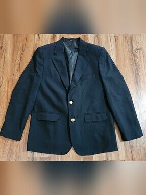 Class Club Classic Big Boy's Navy Blue Two Gold Button Blazer Size 16 Uniform